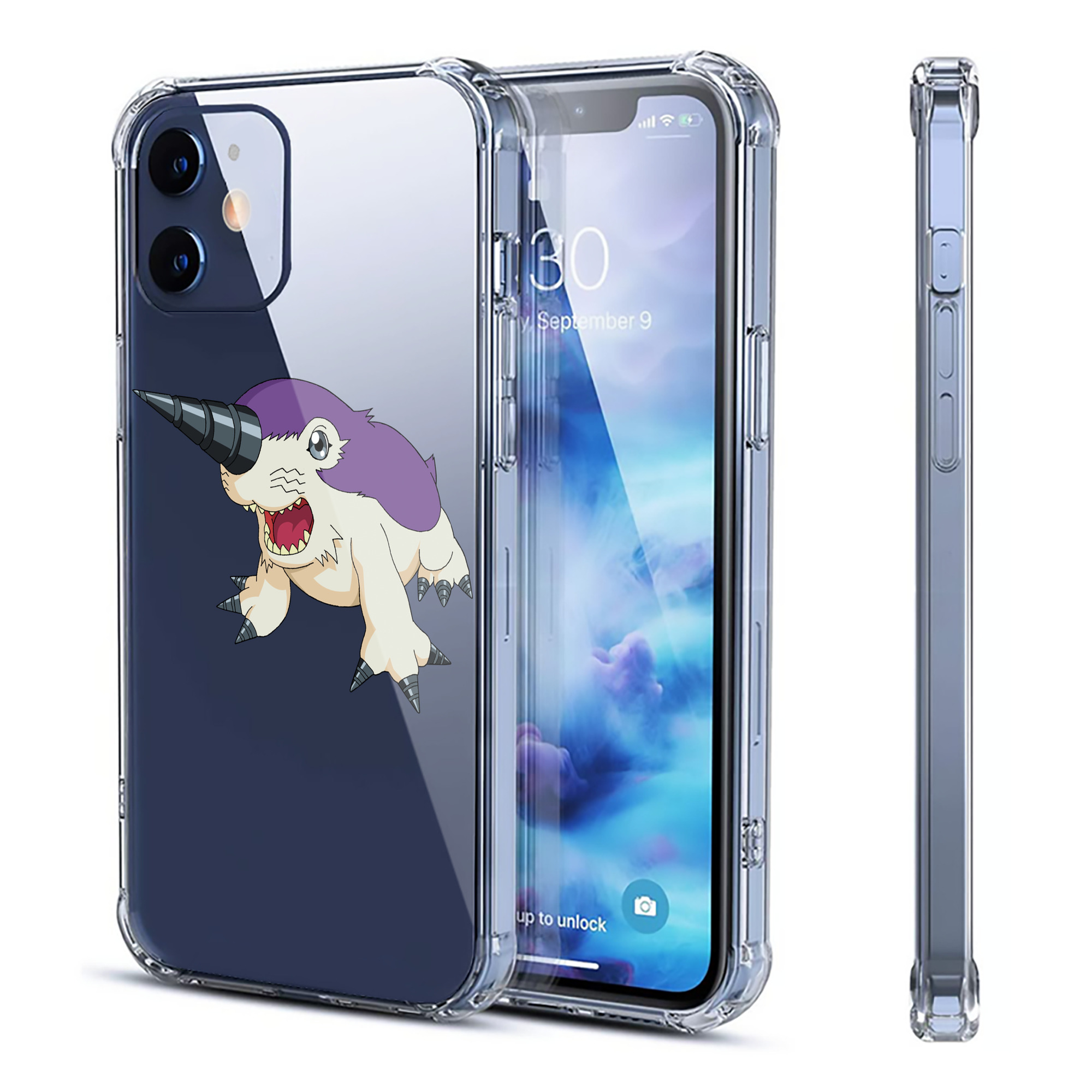 （画像用） Digimon デジタルモンスター/デジモン 【iPhone 12シリーズ対応】透明スマホケース（クリアソフトケース）